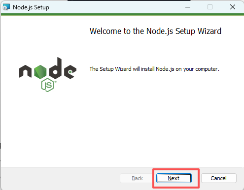 开始安装 Node.js