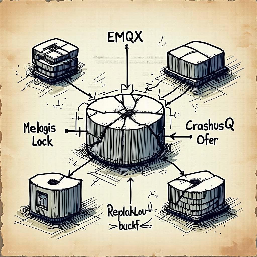 EMQX K8s 故障技术架构示意图