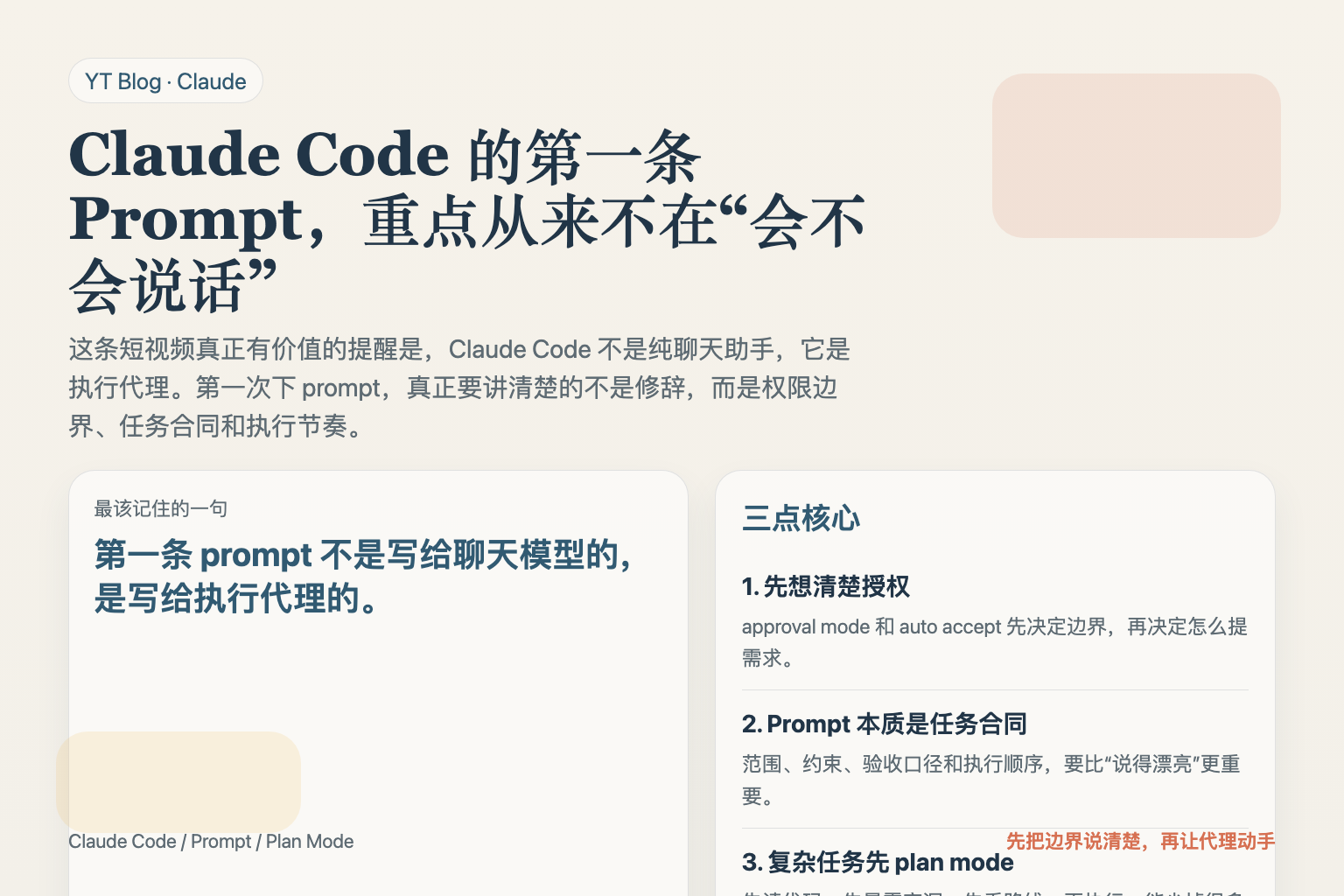 Claude Code 的第一条 Prompt,重点从来不是“怎么写一句漂亮的话” 日报图文