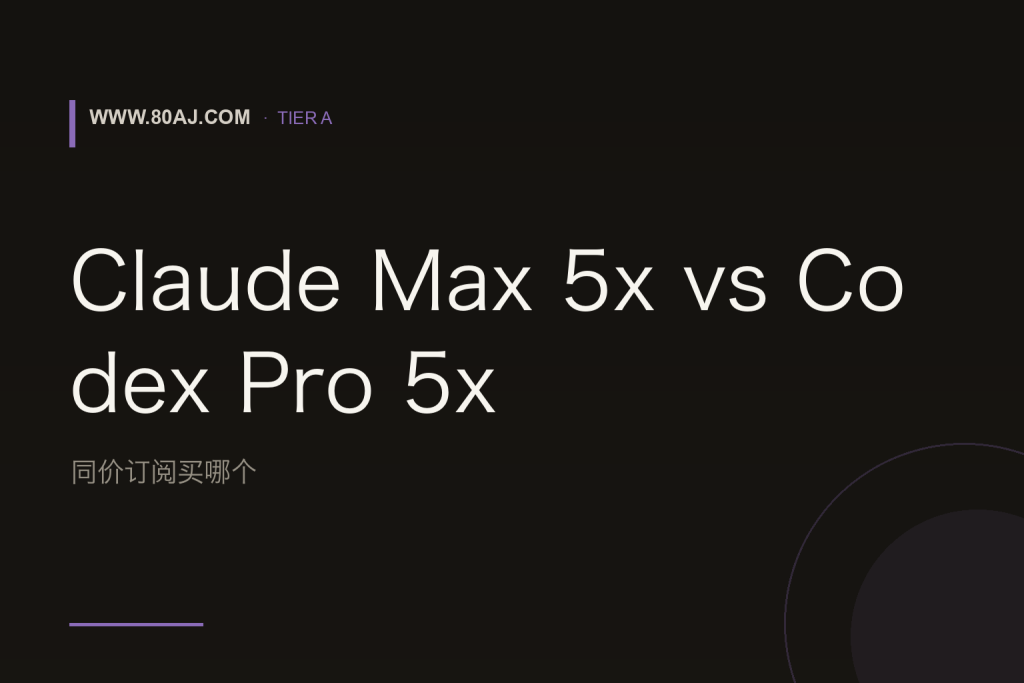 Claude Max 5x vs Codex Pro 5x: 同价订阅买哪个-IT资源栈